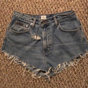 Distressed Denim Shorts